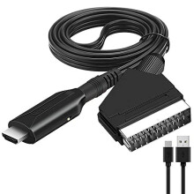 SCART to HDMI Lead, SCART to HDMI Cable, Switch Video Audio Converter, SCART to HDMI converterSCART to 1080p/720p HDMI Audio Video Adapter for HDTV