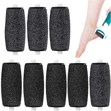 8PCS Replacement Rollers Heads Refills for Scholl Velvet Smooth Electric Foot File Roller Refills Pumice Stone for Feet Hard Skin Pedi Roller for