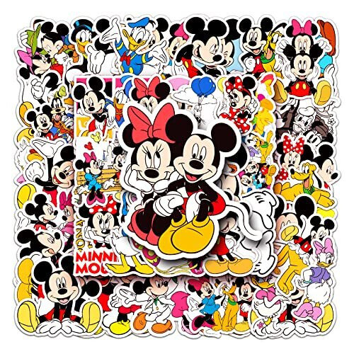 Mickey Mouse Stickers Waterproof Vinyl Stickers for Water Bottle ...