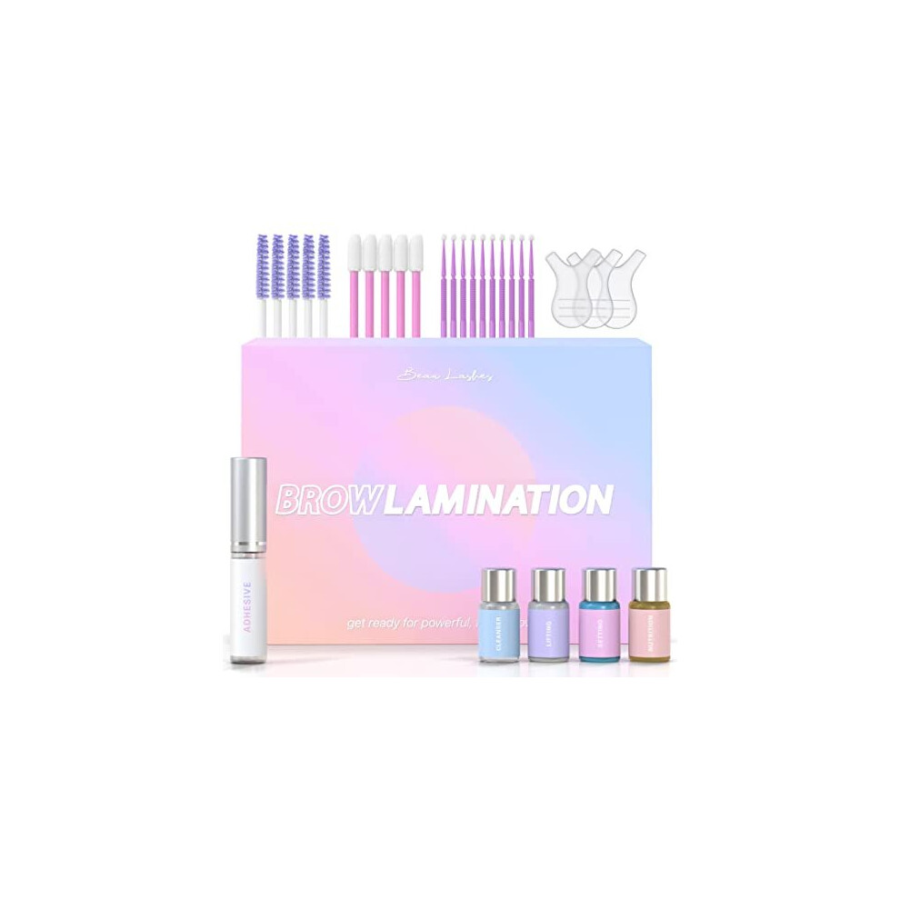 Beau Lashes Brow Lamination Kit By Beau | Professional Eyebrow Lamination Kit With Keratin Conditioning | Instant Diy Eye Brow Lift Kit For Fuller, Thicker,