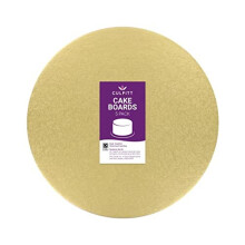 10" Double Thickness Cake Card, Pale Gold Boards, Cut Edge, 3mm Thick, 5 Pack - 10 Inch, 90276