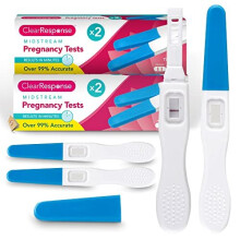 Clear Response Midstream Pregnancy Tests 4pk (2x2pk) | Over 99% Accuracy Early Pregnancy Tests | Early Detection Pregnancy Test | Clear Easy to Read