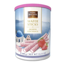 Valentine's Day Gift  |  Wafer Rolls With Deliciously Fine Strawberry Flavored Cream Gift Tin - Irresistible Tea Time Treat - 400 g