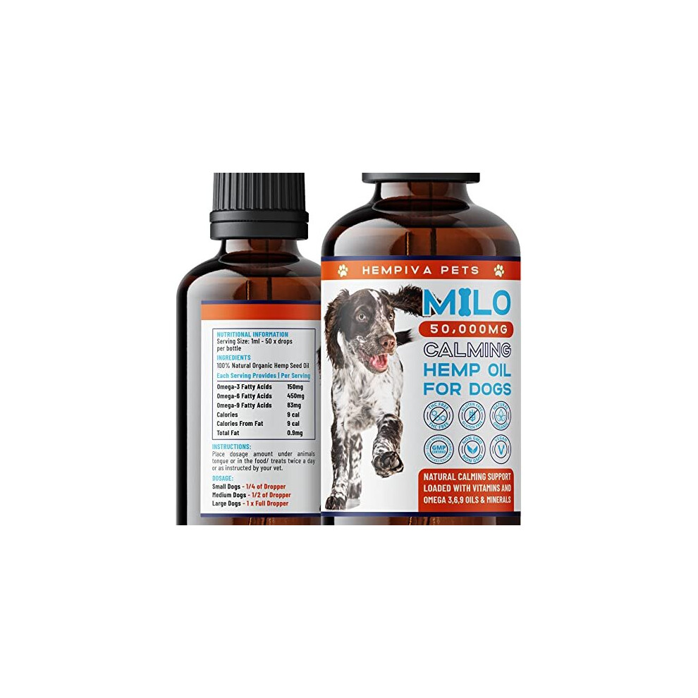 Hemp Oil For Dogs UK | Stress/Anxiety | Pain Relief | Hip & Joint Support | Suitable for All Dog Breeds | Health Support & Mobility – Made in the UK