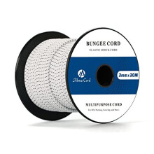 Bungee Cord 110% Stretch 3mm Elastic Shock Cord for Replacing Tent Pole Cord, Bungee Straps, Cargo Nets, Securing Items and Crafting Projects (30M)