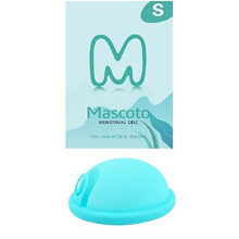 Mascoto New Blue Generation Menstrual disc with Loop, Flat-fit Cup, Medical-Grade Silicone, Reusable, Petal Thin and Ultra Comfortable Tampon and
