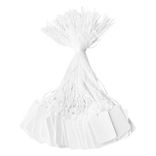 200pcs Jewelry Price Tags, White Price Tags with String, Small Price Labels, Paper Marking Strung Tags Blank Price Tags for Display Jewelry Clothing