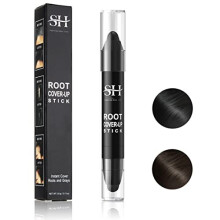 gowwim Root Touch Up Donkerbruin, Snelle Stift Concealer voor Uitgroei en Grijs Haar (Zwart)