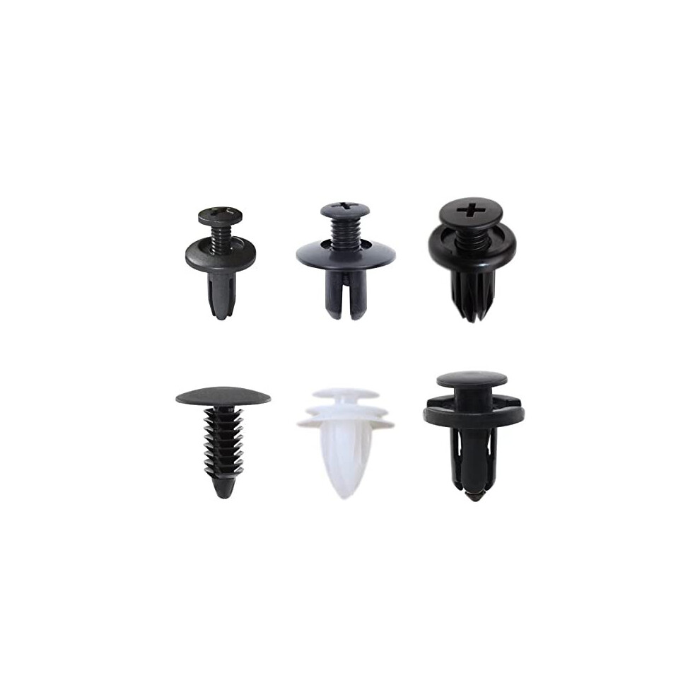 120 Pcs Car Retainer Clips,Nylon Bumper Rivet Clips,Universal Car Fasteners Rivet Clips 749350944519
