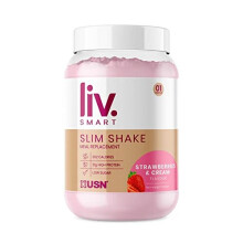 Liv.Smart by USN Slim Strawberries & Cream 550g - High Protein (21g) Meal Replacement Shake & Weight Loss Support - Low in Sugar & Suitable for
