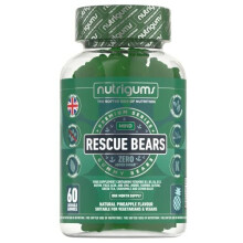 Rescue Bears 60 Vegan Gummies. Daytime Stress & Anxiety Relief with Glycine, Taurine, Green Tea, Lemon Balm, Chamomile, Vitamins & Prebiotics for