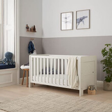 Alba Cot Bed | 140x70cm | 3in1 Wooden Crib Converts to Toddler Bed