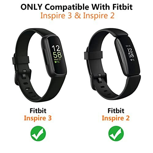 2-Pack Cases Compatible with Fitbit Inspire 3 Case And Inspire 2 Case,Flexible TPU Full Cover Shell Shockproof Scratch-Proof Protector Case,2-Pack 1