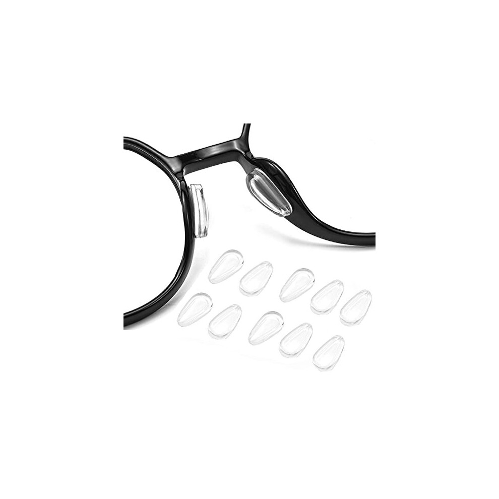 Opugit Eyeglass Nose Pads, Adhesive Anti Slip Eyeglasses Nose Grips With Airbag,3.2Mm Thickness For Eyeglasses Sunglasses Reading Glasses,5 Pairs, White