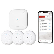 Wi-Fi Water Leak Detector, Smart Water Sensor Alarm, Water Detector Alarm with 1700 ft Transmission Range for Kitchens, Basements, Bathrooms, 3 Water