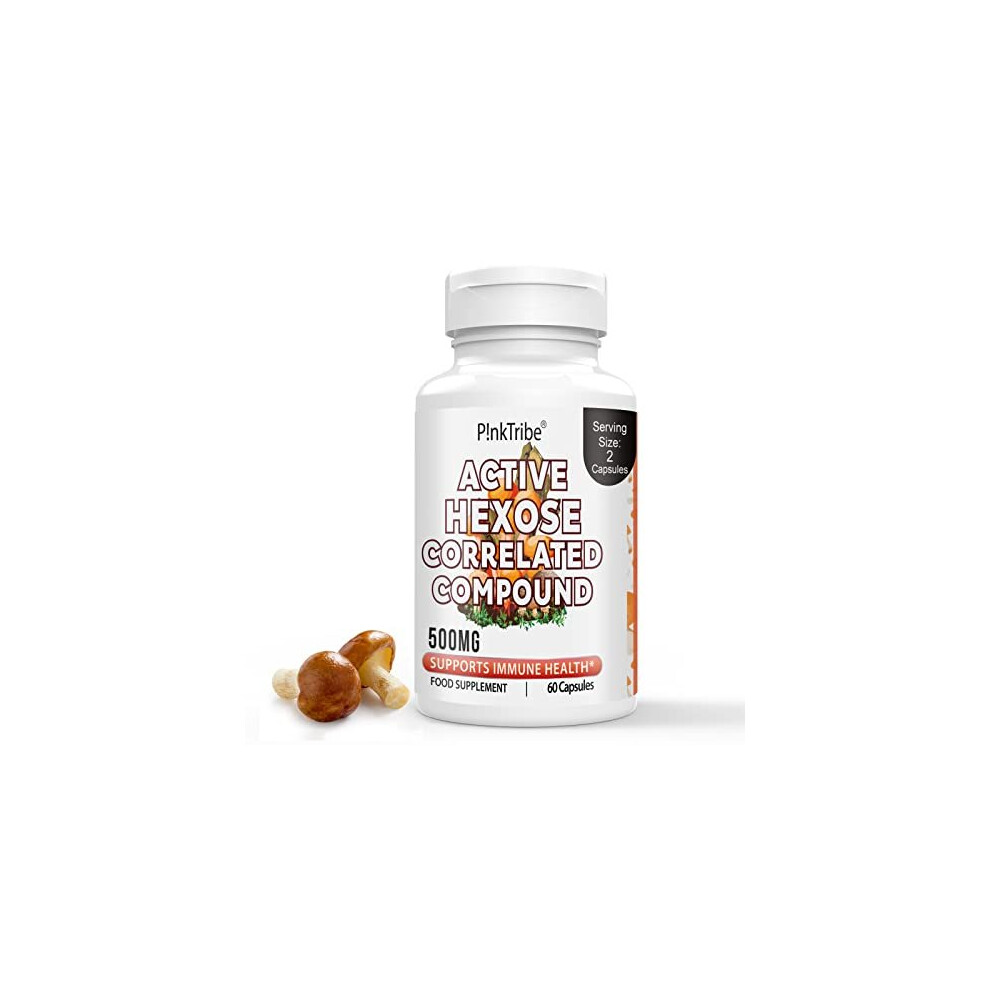 P!Nktribe Active Hexose Correlated Compound 500Mg - Supports Immune Health, Liver Function & T-Cell/Natural Killer Cell Activity - 60 Veggie Capsules (Pack Of 1