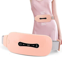 Pain Relief Heating Pad, Period Heating Belt & Menstrual Cramp Massager with 3 Heat Levels & 3 Massages Modes Rechargable Electric Fast Warming Belly
