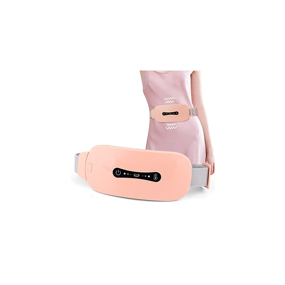 Stress Away Pain Relief Heating Pad, Period Heating Belt & Menstrual Cramp Massager With 3 Heat Levels & 3 Massages Modes Rechargable Electric Fast Warming Belly
