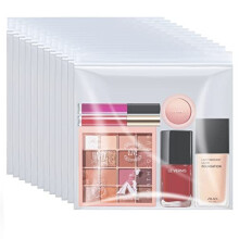12Pcs Airport Security Liquids Bags Transparent Airport Liquid Bag 20 x 20CM Hermetic Clear Travel Toiletries Bag Airline Approved Reusable Airport