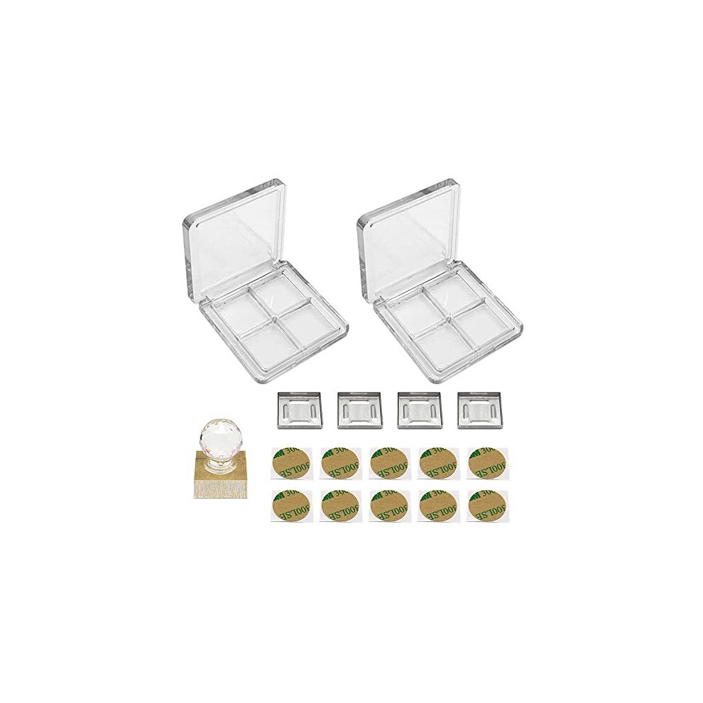 Medaheky 17 Pieces/Set Empty Makeup Palette Empty Lipstick Palette Diy Eyeshadow Powder Blush Lipstick Palette For Lipstick Lip Balm Eyeshadow Blusher