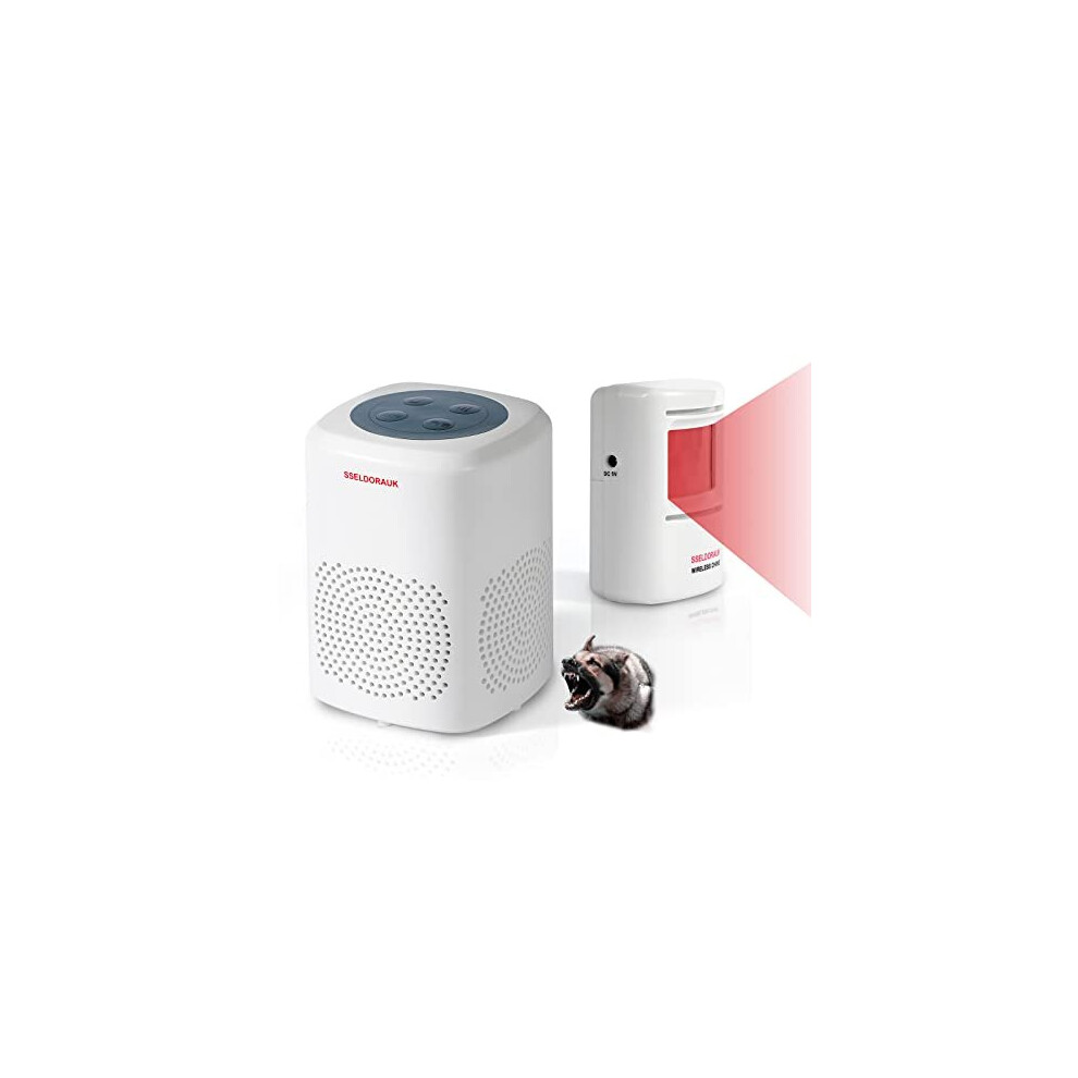 Dog Barking Alarm Motion Sensor - 1000 Feet Wireless Home Security Driveway Alarm Kit with 1 Receiver and 1 Motion Detector