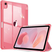 Hybrid Case Compatible with iPad 10th Generation 2022 (10.9 Inch) - [Ultra Slim] Shockproof Clear Cover with Built-in Pencil Holder, Auto Wake/Sleep,