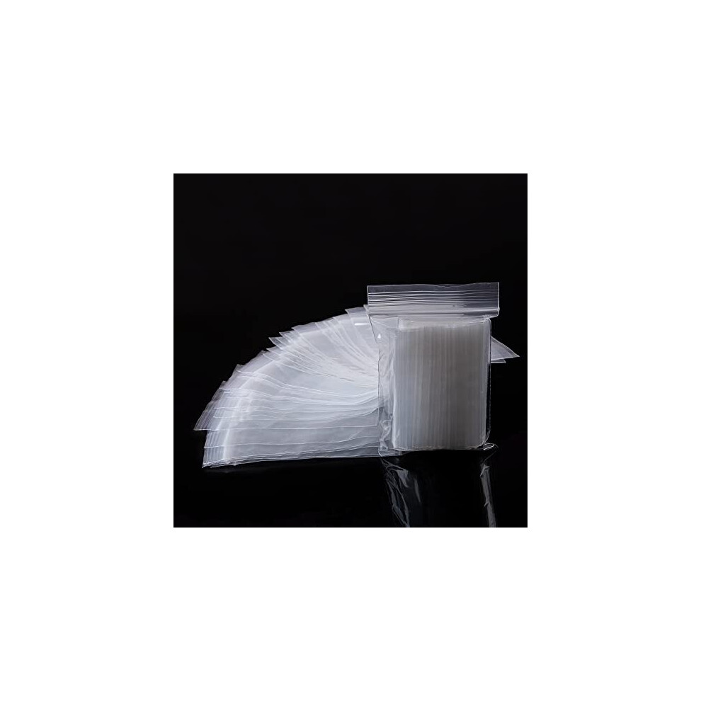 Small Grip Seal Bags 300Pcs 5x7cm Mini Sealable Plastic Bags Little Clear Ziplock Bag Reusable Tiny Transparent Polythene Pouches for Beads Cookies