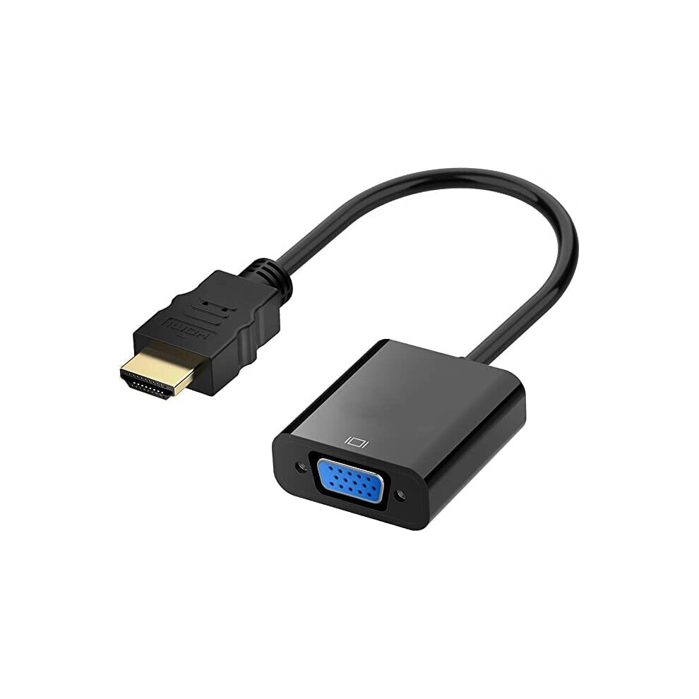 HDMI to VGA, 1080P Compatible HDMI to VGA Adapter for Computer, Laptop, PC, Monitor, HDTV, Digital to Analog Converter Cable for Xbox 360, PS3, TV Box