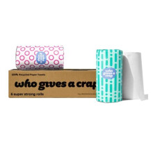 - Eco-Friendly 100% Recycled 2-Ply Kitchen Towels (6 Rolls)