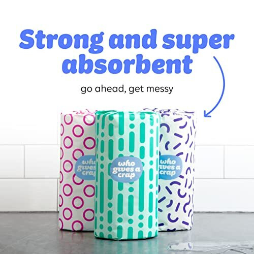 Who Gives A Crap - Eco-Friendly 100% Recycled 2-Ply Kitchen Towels (6 Rolls) 2