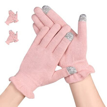 2 Pairs Moisturising Touchscreen Gloves Dry Hands Moisturising and Protecting Skin Spa Treatment Treatment Eczema Gloves (M, 2)