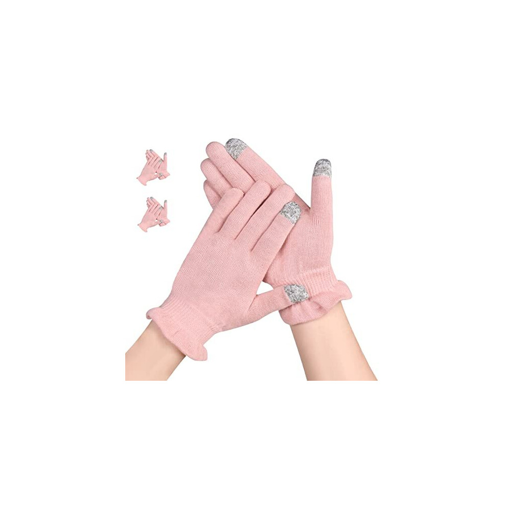Aovyoo 2 Pairs Moisturising Touchscreen Gloves Dry Hands Moisturising And Protecting Skin Spa Treatment Treatment Eczema Gloves (M, 2)