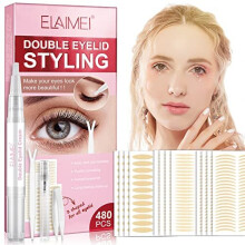 Eyelid Tape, Invisible Eyelid Lifter Strips, 480 pieces, Ultra-Invisible Double-Sided Sticky, Waterproof Double Eyelid Stickers for Hooded, Droopy,