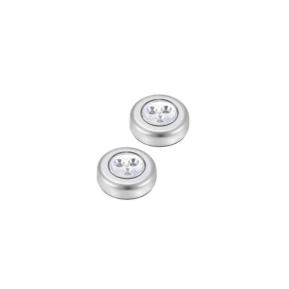D.a.y. Republic 4 Pack 2 Pack Push Lights Led Wireless Stick On Lights, Tap Touch | Push Lights Battery Powered Stick On, 6.5Cm Puck, 3Xaaa Required, Up To 100Hrs, For Closets, Cabinets, Rvs - Image 3