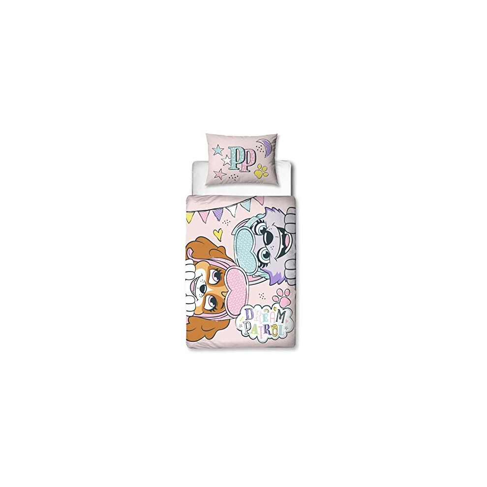 Official Toddler Cot Bed Duvet Cover | Dream Design Reversible 2 Sided Bedding Including Matching Pillow Case | Character World Brands | Polycotton,
