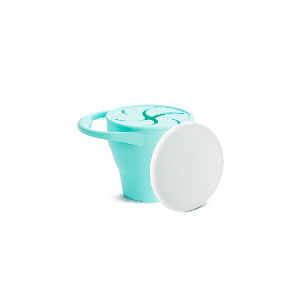 Munchkin C'est Silicone Baby Weaning Pot, Collapsible Snack Catcher Food Storage Container, Bpa Free Toddler Snack Pot, Kids Snack Pot Tub W.lid, Spill Small