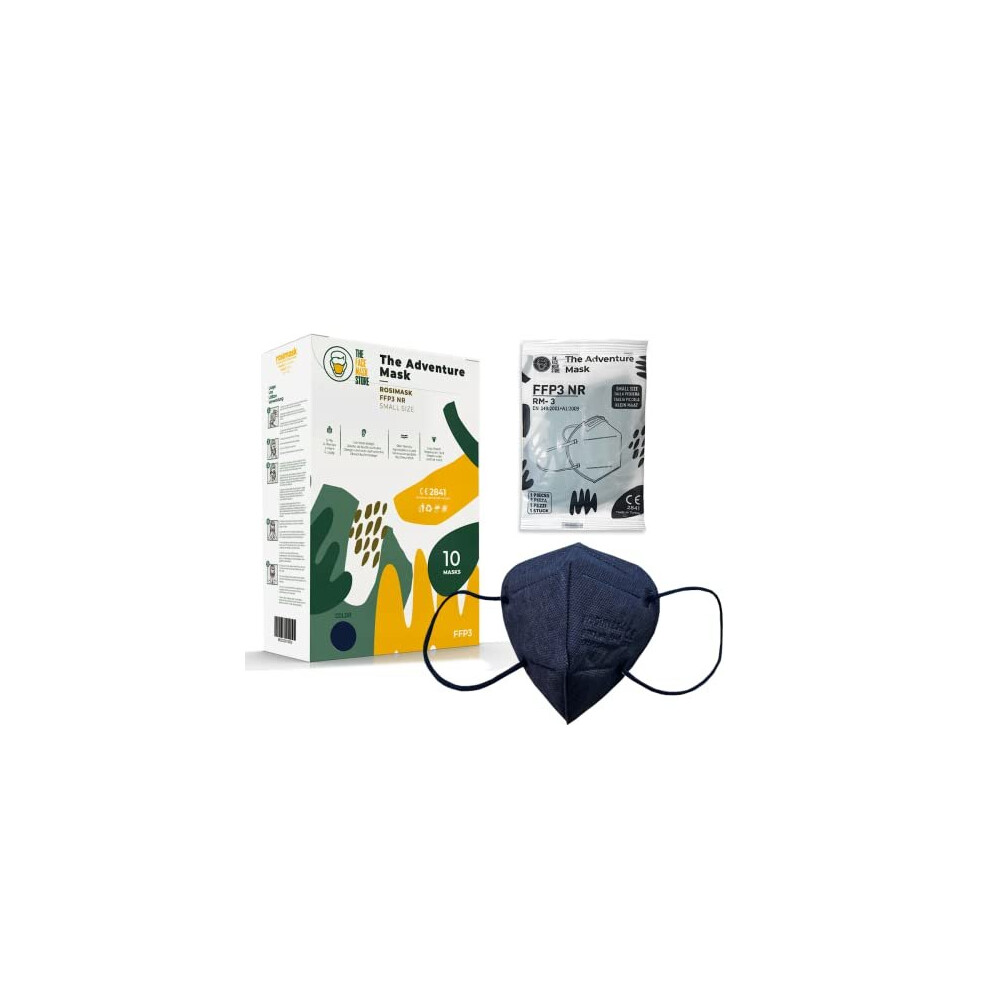 Blue Small Size FFP3 Face Mask Disposable with Ear Loops  Box of 10 MasksCE Certified  99% Filtration Premium Protection