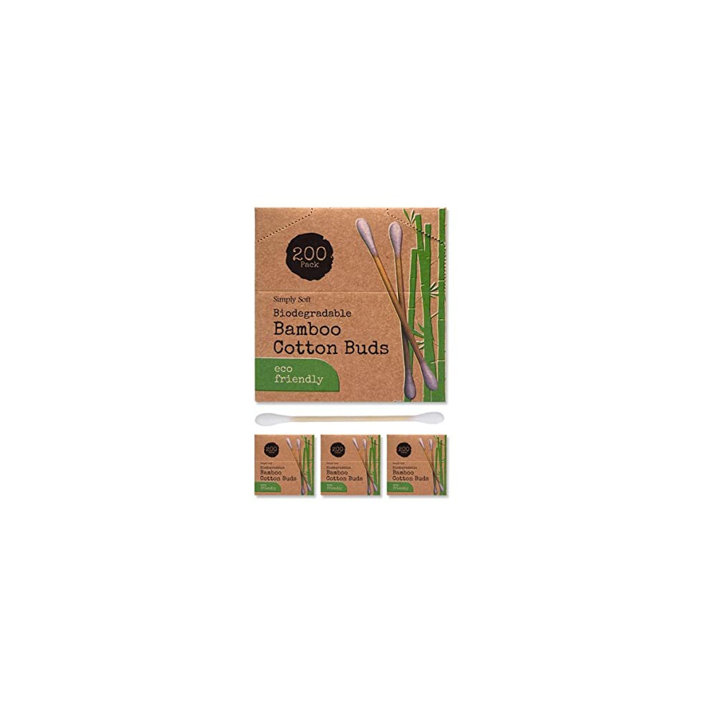 600 Bamboo Cotton Buds (3x200)