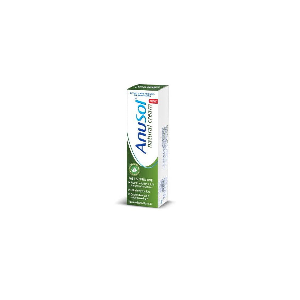 Anusol Cream Natural - 30G Haemorrhoids & Pile Made With Natural Ingredients - Pregnancy & Breastfeeding Safe - Proven Formula Soothes Piles, Relieves