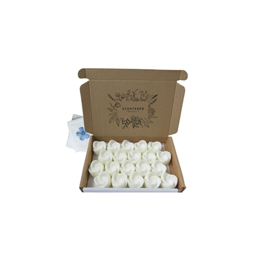 Fresh Linen Wax Melts| Strong Scented| 20 Pack| Luxury Gift Set Wax Melts| Over 96 Hrs Burn Time Per Box| Pet Friendly| Eco Friendly| Hand Poured in