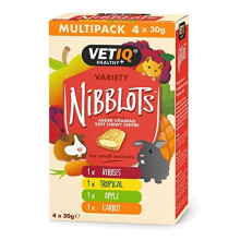 Nibblots For Small Animals Variety Pack 4x30g - Omega-3 Vitamins & Rosemary Extract (6549) for Rabbits, Hamsters & Guinea Pigs