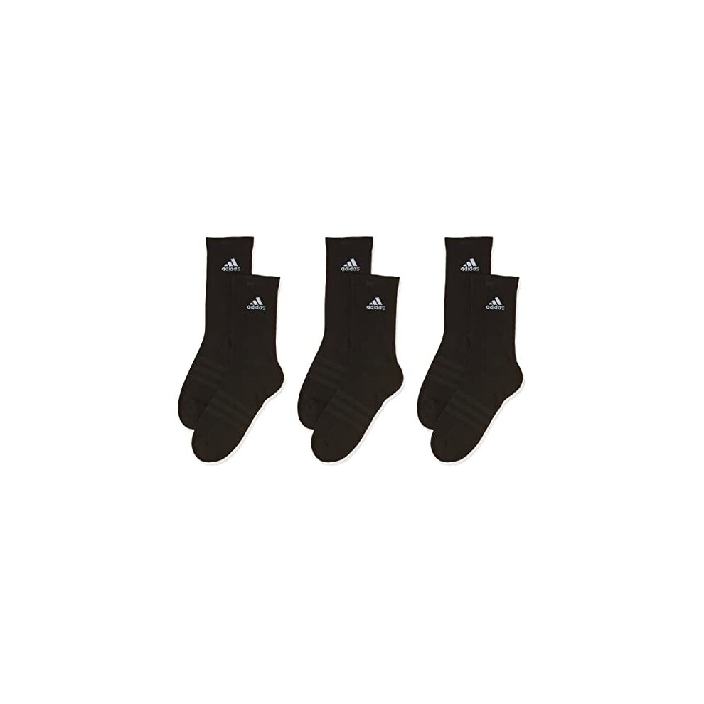 Unisex Kids Cushioned 3-pack Crew Sokken Socks, Black/White, 38 UK