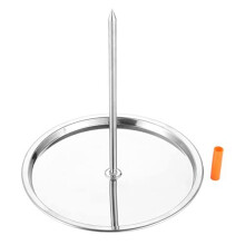 Vertical Kebab Skewer, BBQ Detachable Spike Meat Spit Stainless Steel Roaster Stand with Drip Tray for Broiler, Medium Chicken, Steak, Kebab, Shawarma