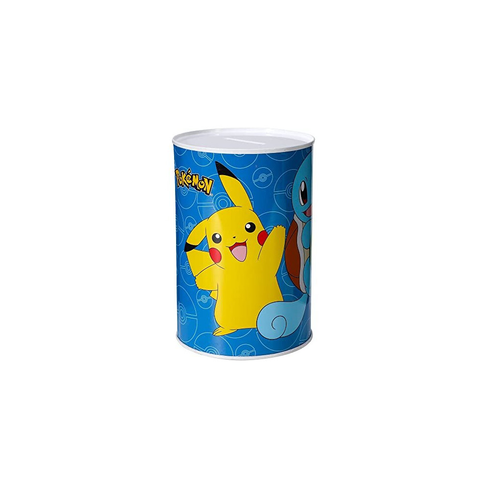 PoKÃ©MoN Kids Money Piggy Bank Coin Saving Cash Tin Metal Box Boys Girls Multicolour