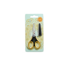 Precision Craft Scissors - Stainless Steel Paper Crafting Scissors with Safety Cap - Ultra Sharp Blades & Non-Slip TPR Handles - Adult & Kid