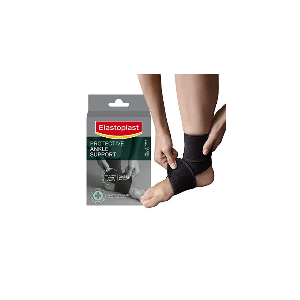 Protective Adjustable Ankle Support, Supportive Ankle Brace with Dynamic Pain Guard Protects Weak or Injured Ankles, Ankle Compression Fits Left or