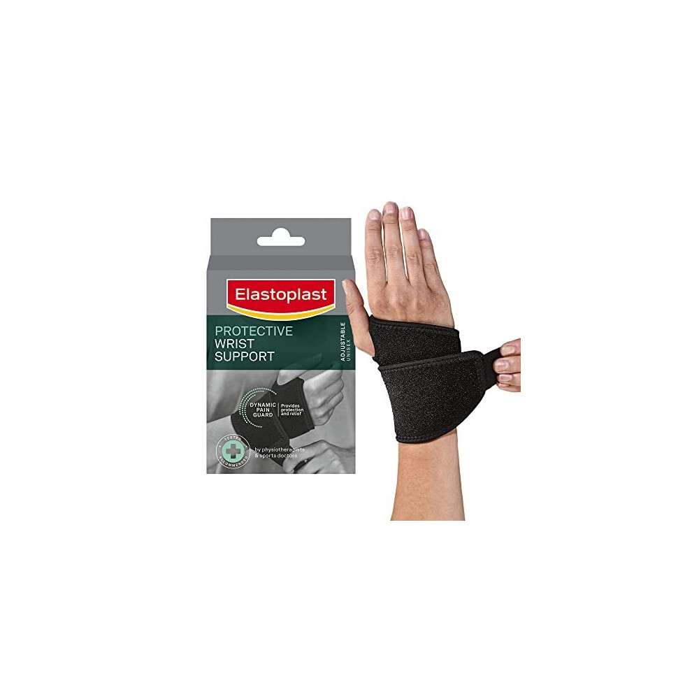 Protective Adjustable Wrist Support, Supportive Wrist Brace with Dynamic Pain Guard for Weak or Injured Wrists, Hand Brace Fits Left or Right Wrist,