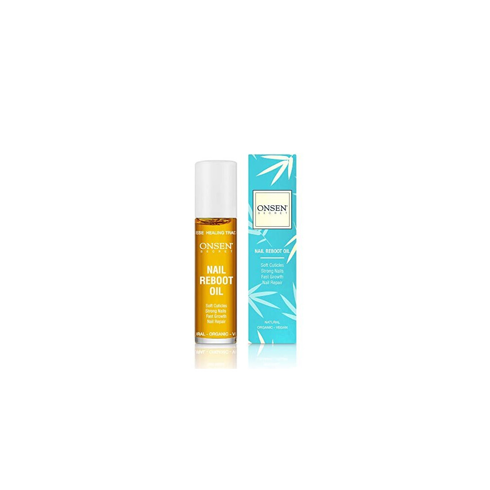 Onsen Secret Onsen Nail Reboot Oil - Japanese Natural Healing Minerals Cuticle Oil For Nails | Repairs, Softens And Beautifies - Nail And Cuticle Repair Oil With