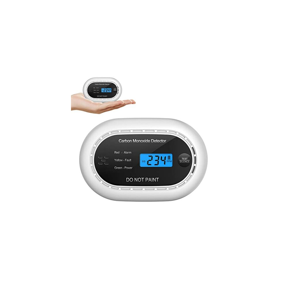 Carbon Monoxide Detector With Lcd Digital Display, Tuv Certified Co Alarm With Sealed In 10 Year Battery, Standalone Audible Co Detector For Home 780854890049