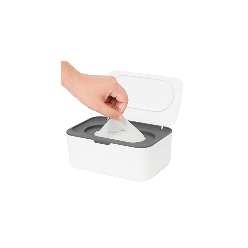 Wipes Dispenser, Wipe Holder For Baby & Adult, Refillable Wipe Container, Keeps Wipes Fresh, One-Handed Operation. Non-Slip, Easy Open/Close Seposeve